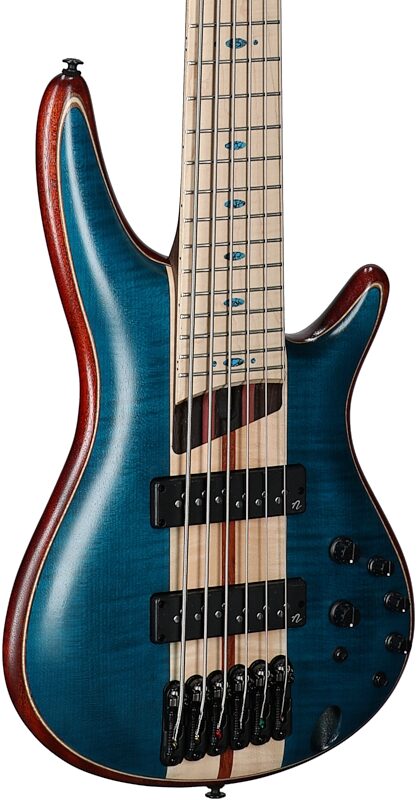 Ibanez Premium SR1426 Bass, 6-String (with Gig Bag), Caribbean Green, Serial Number 211P01231204238, Full Left Front