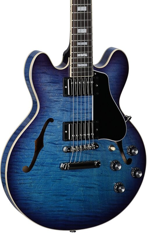 Gibson ES-339 Figured Electric Guitar (with Case), Blueberry Burst, Serial Number 204340163, Full Left Front