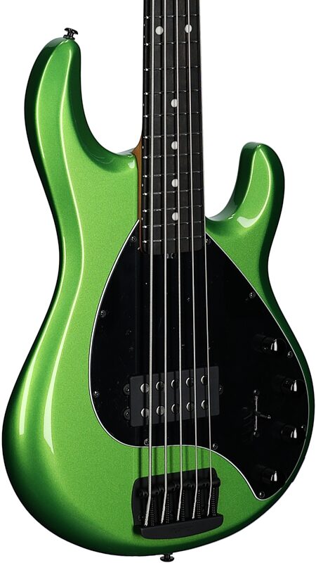 Ernie Ball Music Man StingRay 5 Special Electric Bass, 5-String (with Case), Kiwi Green, Serial Number K03250, Full Left Front