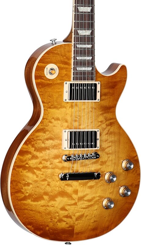 Gibson Exclusive Les Paul Standard 60s AAA Electric Guitar, Quilted Honeyburst, Serial Number 230430043, Full Left Front