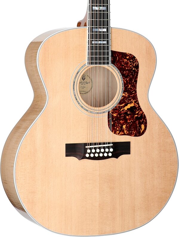 Guild F-512 Jumbo Maple Acoustic Guitar, 12-String (with Case), New, Serial Number C240197, Full Left Front