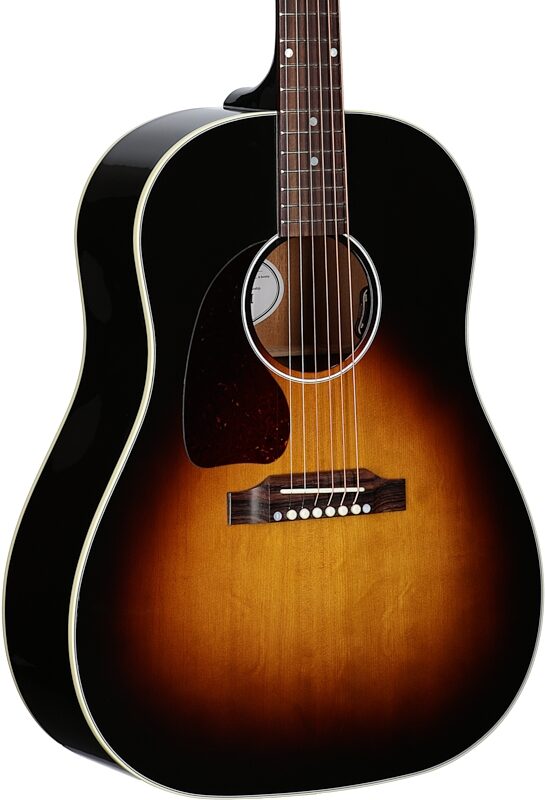 Gibson J-45 Standard Acoustic-Electric Guitar, Left Handed (with Case), Vintage Sunburst, Serial Number 20044099, Full Left Front