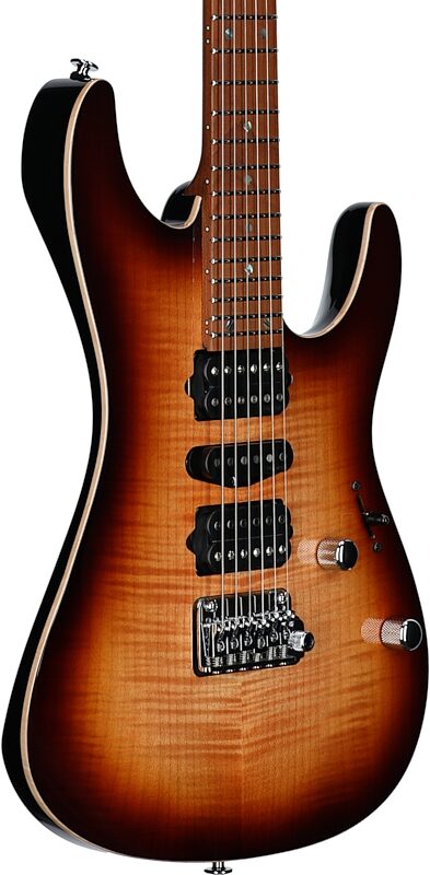 Ibanez AZ2407F Prestige Electric Guitar (with Case), Brown Sphalerite, Serial Number 210001F2331892, Full Left Front
