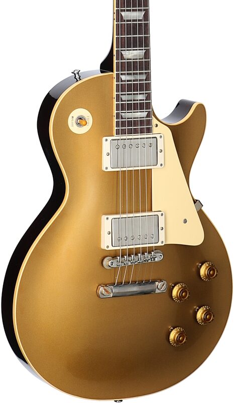 Gibson Custom 57 Les Paul Standard Goldtop VOS Electric Guitar (with Case), Gold Top with Dark Back, Serial Number 74814, Full Left Front