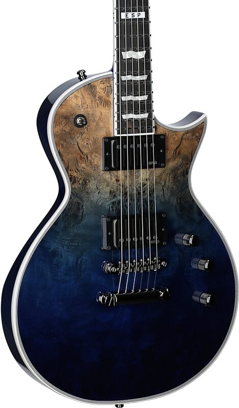 ESP E-II Eclipse BM Electric Guitar (with Case), Blue Natural Fade, Serial Number ES5973233, Full Left Front