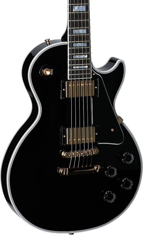 Gibson Les Paul Custom Electric Guitar (with Case), Ebony, Serial Number CS401360, Full Left Front
