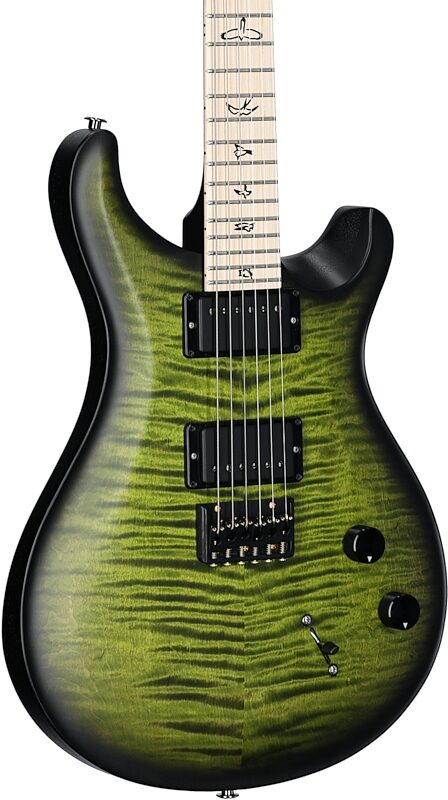 PRS Paul Reed Smith Dustie Waring CE 24 Hardtail Limited Edition Electric Guitar (with Gig Bag), Jade Smokeburst, Serial Number 0383562, Full Left Front