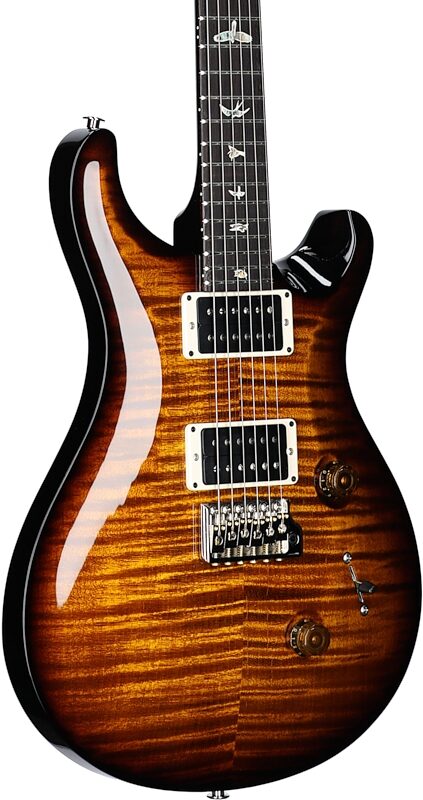 PRS Paul Reed Smith Custom 24 Gen III Electric Guitar (with Case), Black Gold Burst, Serial Number 0382219, Full Left Front