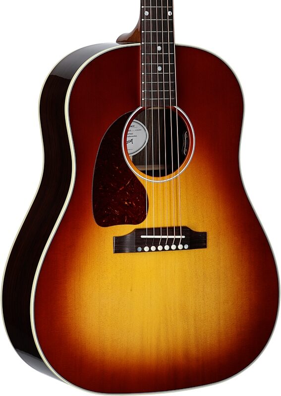 Gibson J45 Standard Left-Handed Rosewood Acoustic-Electric Guitar (with Case), Rosewood Burst, Serial Number 20964132, Full Left Front