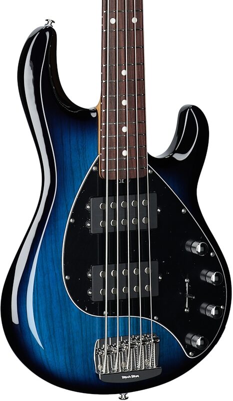 Ernie Ball Music Man StingRay 5 Special HH Electric Bass (with Case), Pacific Blue, Serial Number K02770, Full Left Front