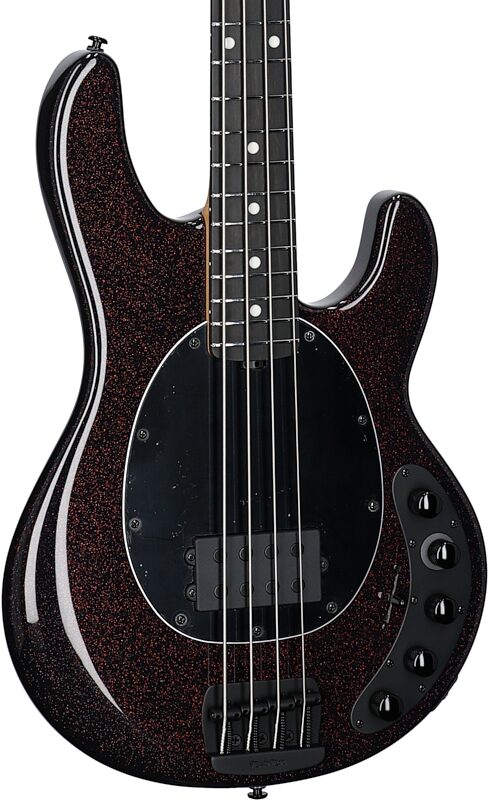 Ernie Ball Music Man DarkRay Electric Bass (with Mono Soft Case), Dark Rainbow, Serial Number S10473, Full Left Front
