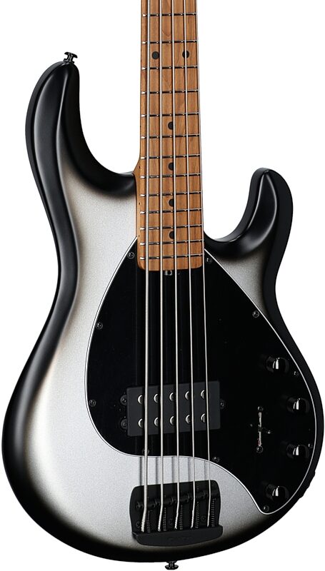Ernie Ball Music Man StingRay 5 Special Electric Bass, 5-String (with Case), Black Rock, Serial Number K03704, Full Left Front