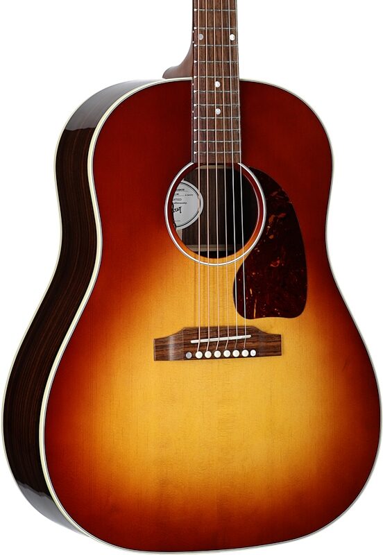 Gibson J-45 Standard Rosewood Acoustic-Electric Guitar (with Case), Rosewood Burst, Serial Number 21024146, Full Left Front
