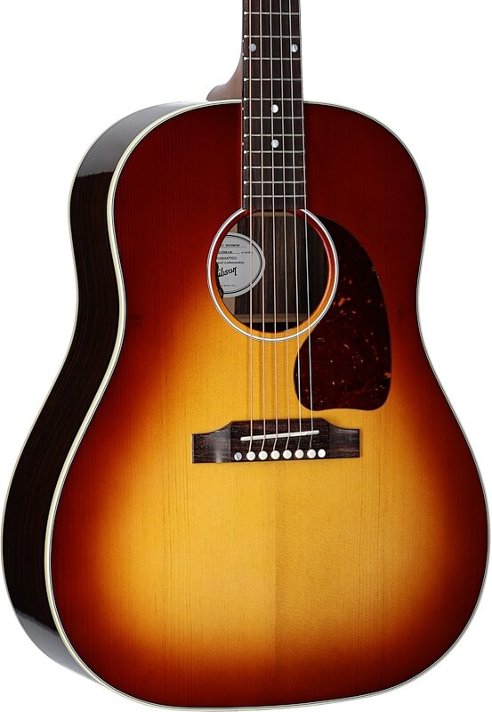 Gibson J-45 Standard Rosewood Acoustic-Electric Guitar (with Case), Rosewood Burst, Serial Number 21084106, Full Left Front