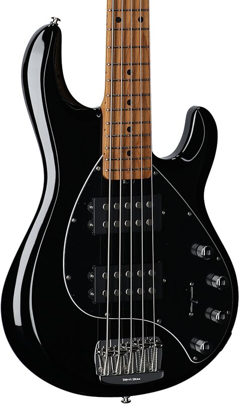 Ernie Ball Music Man StingRay 5 Special HH Electric Bass (with Case), Black, Serial Number K03587, Full Left Front