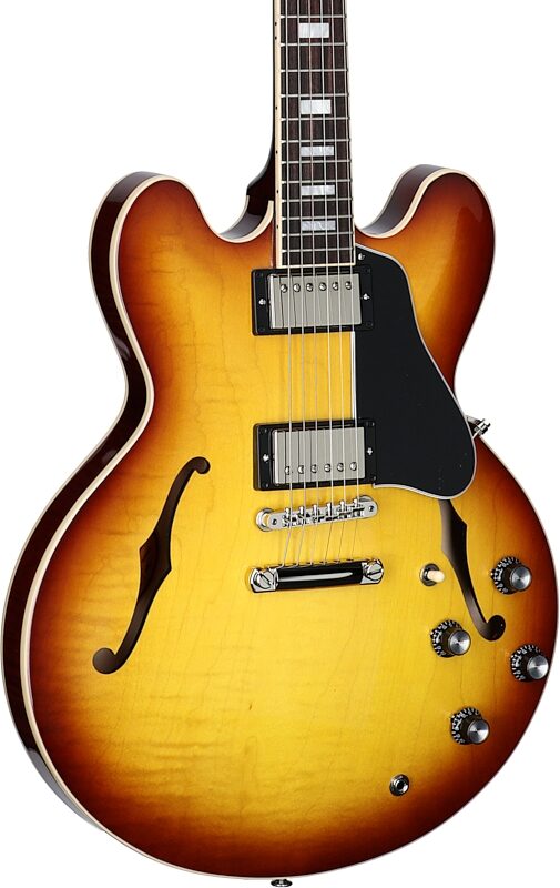 Gibson ES-335 Figured Electric Guitar (with Case), Iced Tea, Serial Number 210840129, Full Left Front