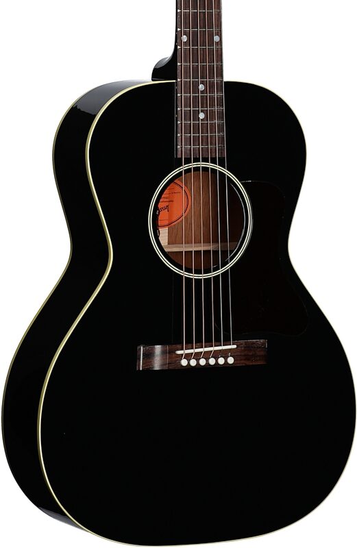 Gibson L-00 Original Acoustic-Electric Guitar (with Case), Ebony, Serial Number 21244044, Full Left Front