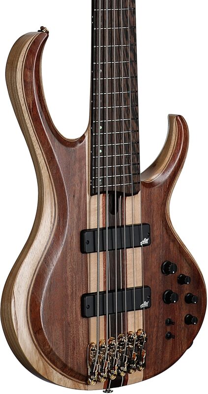 Ibanez BTB1836 Premium Electric Bass, 6-String (with Gig Bag), Natural Shadow, Serial Number 240300645, Full Left Front