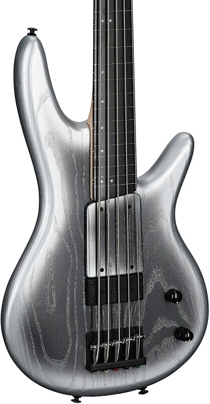 Ibanez Gary Willis 25th Anniversary Electric Bass (with Gig Bag), Silver Wave Burst, Serial Number 211P01240207100, Full Left Front