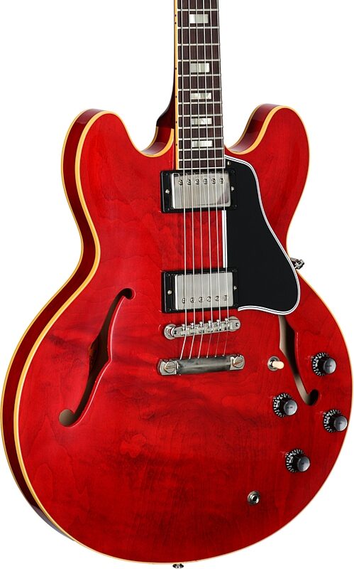Gibson Custom '64 ES-335 Reissue VOS Electric Guitar (with Case), 60s Cherry, Serial Number 140238, Full Left Front