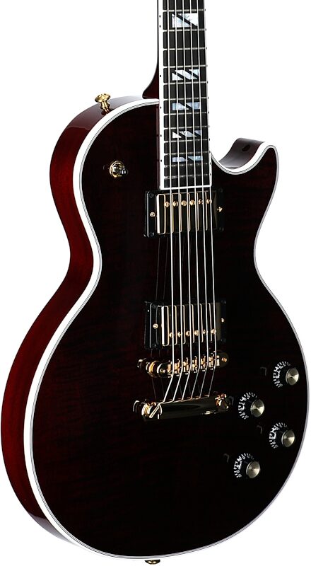 Gibson Les Paul Supreme AAA Figured Electric Guitar (with Case), Wine Red, Serial Number 212840038, Full Left Front