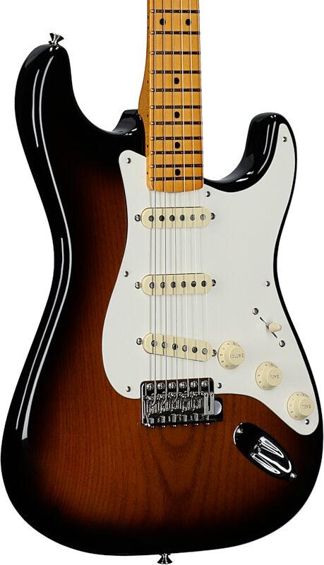 Fender Stories Eric Johnson '54 Virginia Stratocaster Electric Guitar (with Case), 2-Color Sunburst, Serial Number VA01478, Full Left Front