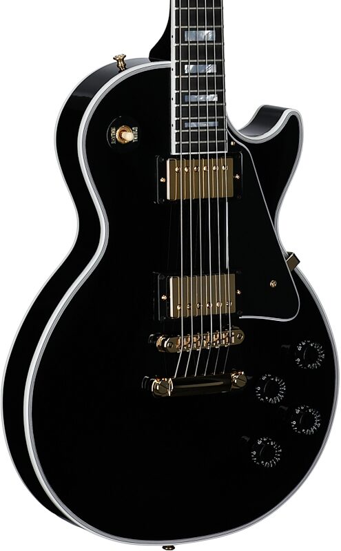 Gibson Les Paul Custom Electric Guitar (with Case), Ebony, Serial Number CS401781, Full Left Front