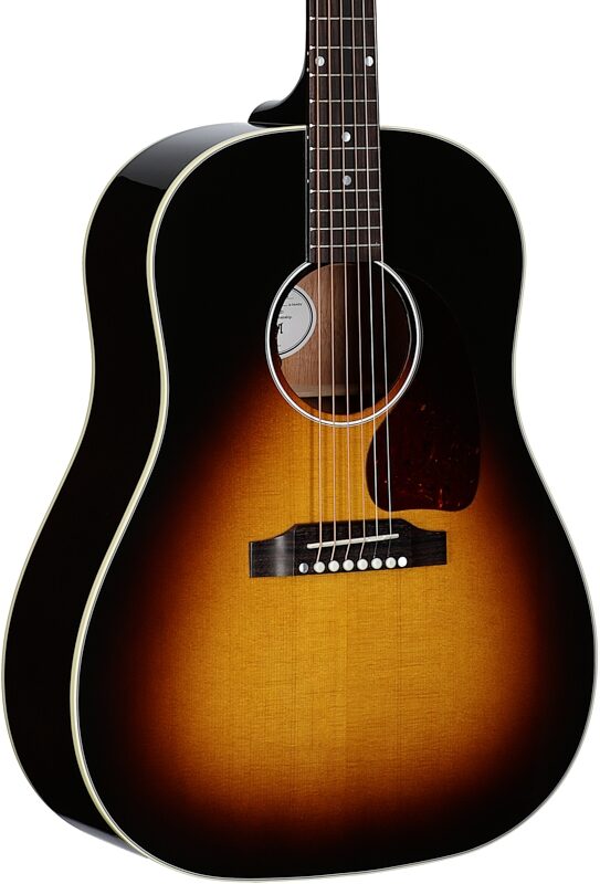 Gibson J-45 Standard Acoustic-Electric Guitar (with Case), Vintage Sunburst, Serial Number 21374144, Full Left Front
