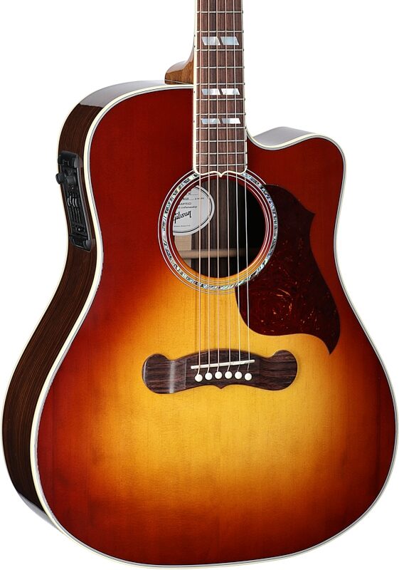 Gibson Songwriter Cutaway Acoustic-Electric Guitar (with Case), Rosewood Burst, Serial Number 21374018, Full Left Front
