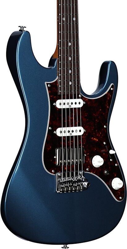 Ibanez AZ2204N Prestige Electric Guitar (with Case), Prussian Blue Metal, Serial Number 210002F2412831, Full Left Front