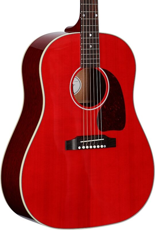 Gibson J-45 Standard Acoustic-Electric Guitar (with Case), Cherry, Serial Number 21554042, Full Left Front