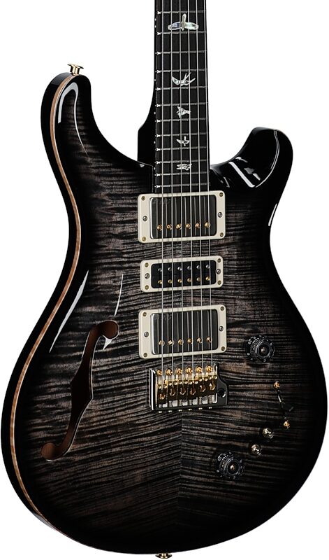 PRS Paul Reed Smith Special Semi-Hollow LTD 10-Top Electric Guitar (with Case), Charcoal Burst, Serial Number 0382652, Full Left Front