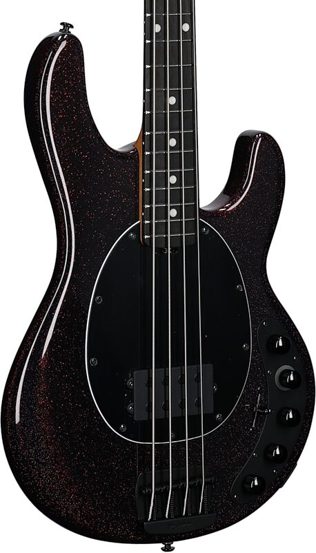 Ernie Ball Music Man DarkRay Electric Bass (with Mono Soft Case), Dark Rainbow, Serial Number S10553, Full Left Front
