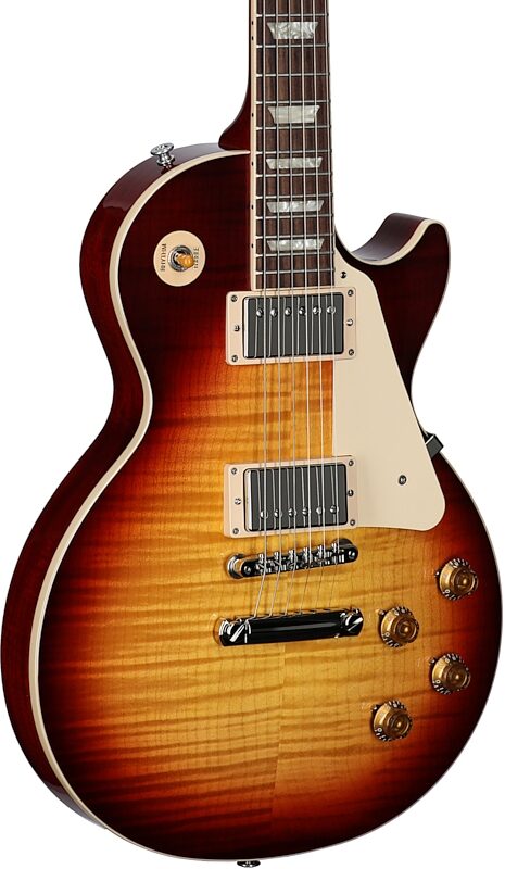 Gibson Les Paul Standard '50s AAA Top Electric Guitar (with Case), Bourbon Burst, Serial Number 211440243, Full Left Front