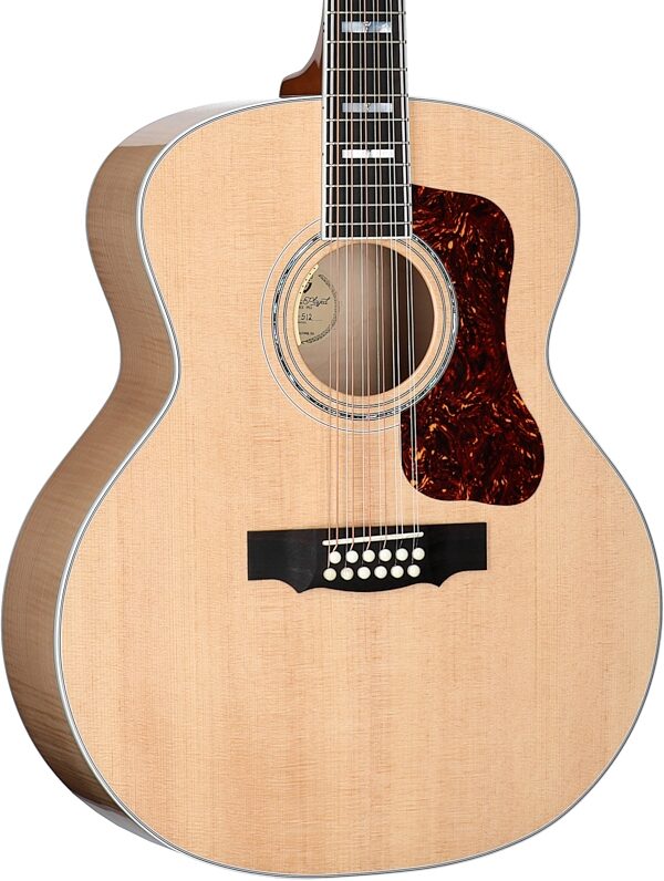 Guild F-512E Jumbo Maple Acoustic-Electric Guitar, 12-String (with Case), New, Serial Number C240680, Full Left Front