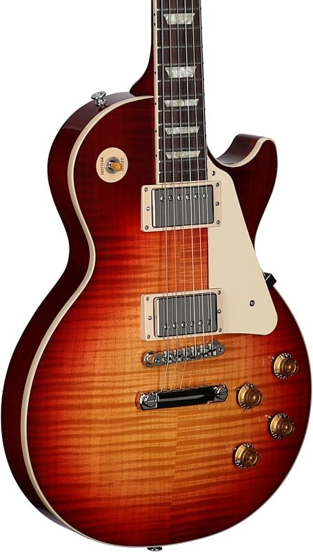 Gibson Exclusive '50s Les Paul Standard AAA Flame Top Electric Guitar (with Case), Heritage Cherry Sunburst, Serial Number 210240038, Full Left Front