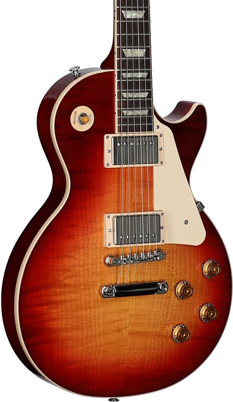 Gibson Exclusive '50s Les Paul Standard AAA Flame Top Electric Guitar (with Case), Heritage Cherry Sunburst, Serial Number 210140053, Full Left Front