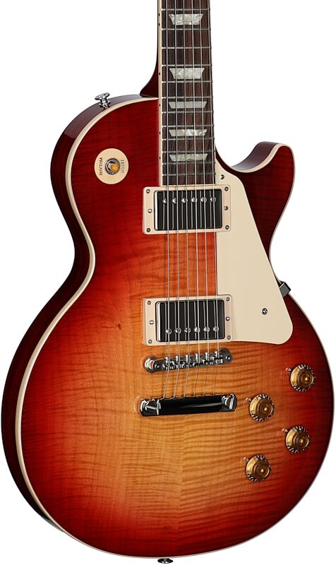 Gibson Exclusive '50s Les Paul Standard AAA Flame Top Electric Guitar (with Case), Heritage Cherry Sunburst, Serial Number 210240037, Full Left Front