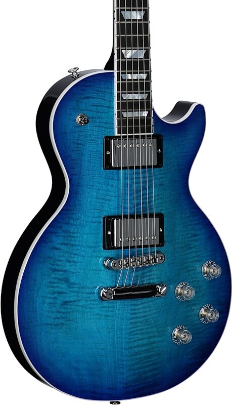 Gibson Les Paul Modern Figured AAA Electric Guitar (with Case), Cobalt Burst, Serial Number 217940197, Full Left Front