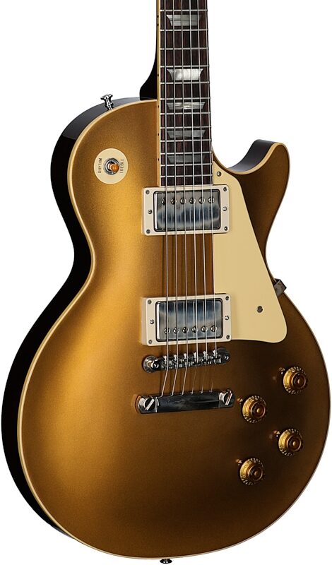 Gibson Custom 57 Les Paul Standard Goldtop VOS Electric Guitar (with Case), Gold Top with Dark Back, Serial Number 741272, Full Left Front