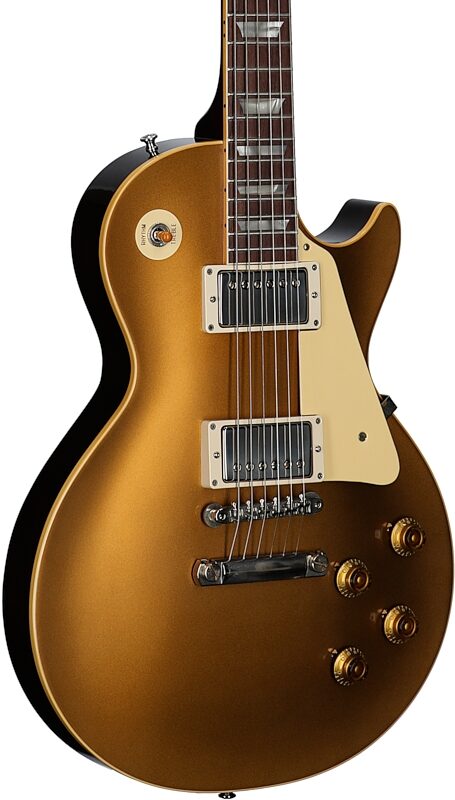 Gibson Custom 57 Les Paul Standard Goldtop VOS Electric Guitar (with Case), Gold Top with Dark Back, Serial Number 741477, Full Left Front