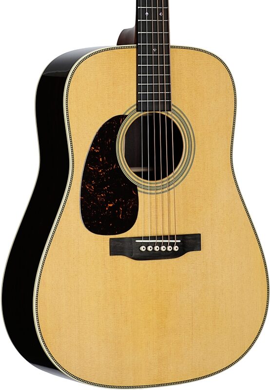 Martin HD-28 Herringbone Dreadnought Acoustic Guitar, Left-Handed (with Case), New, Serial Number M2869030, Full Left Front