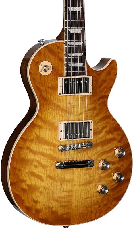 Gibson Exclusive Les Paul Standard 60s AAA Electric Guitar, Quilted Honeyburst, Serial Number 217940135, Full Left Front