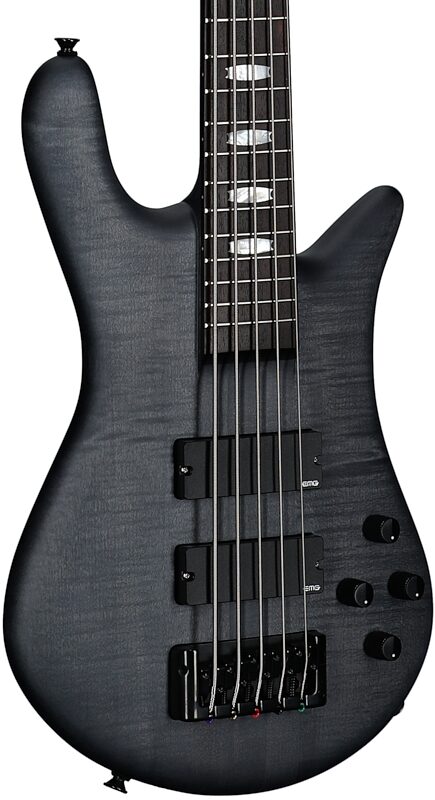 Spector Euro5 LX Electric Bass, 5-String (with Gig Bag), Black Stain Matte, Serial Number 211NB21690, Full Left Front