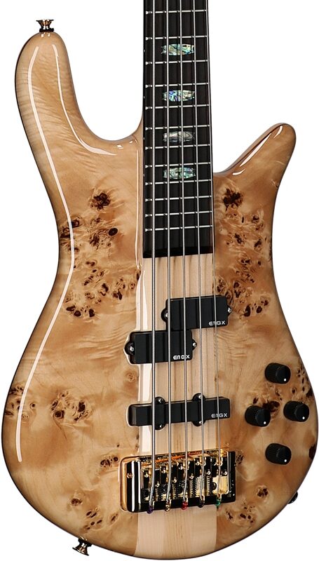 Spector Euro 5 Custom Bass Guitar (with Gig Bag), Natural Gloss, Serial Number ]C121NB21723, Full Left Front