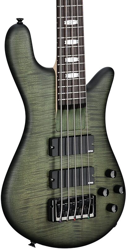 Spector Euro 5 LX Bass Guitar (with Gig Bag), Haunted Moss Matte, Serial Number ]C121NB21818, Full Left Front