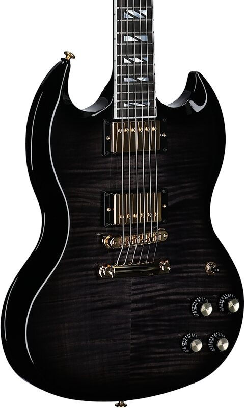 Gibson SG Supreme Electric Guitar (with Case), Ebony Burst, Serial Number 219340045, Full Left Front