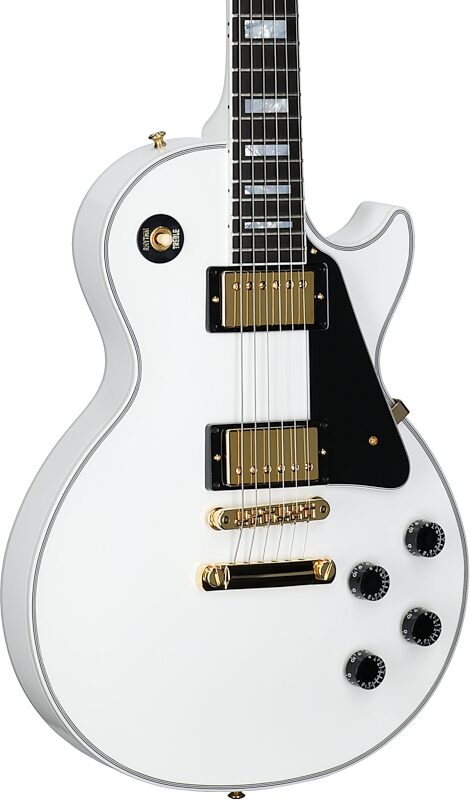 Gibson Les Paul Custom Electric Guitar (with Case), Alpine White, Serial Number CS402589, Full Left Front