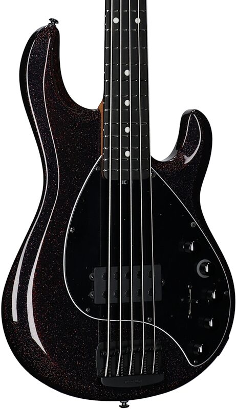 Ernie Ball Music Man DarkRay 5 Electric Bass Guitar (with Case), Dark Rainbow, Serial Number S10929, Full Left Front