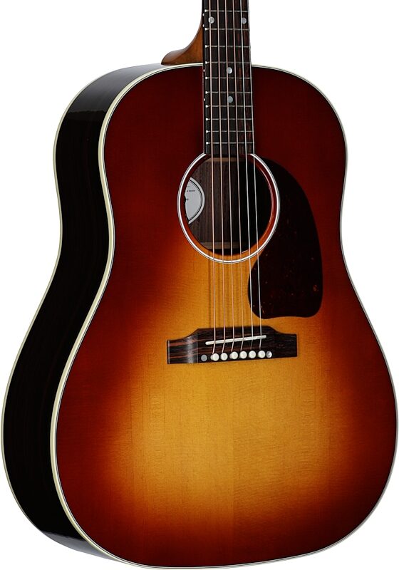 Gibson J-45 Standard Rosewood Acoustic-Electric Guitar (with Case), Rosewood Burst, Serial Number 22154162, Full Left Front